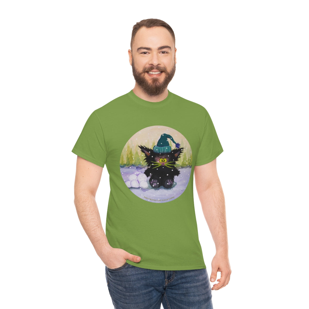 Cranky Cat WInter-Themed T-Shirt -  Free Shipping!