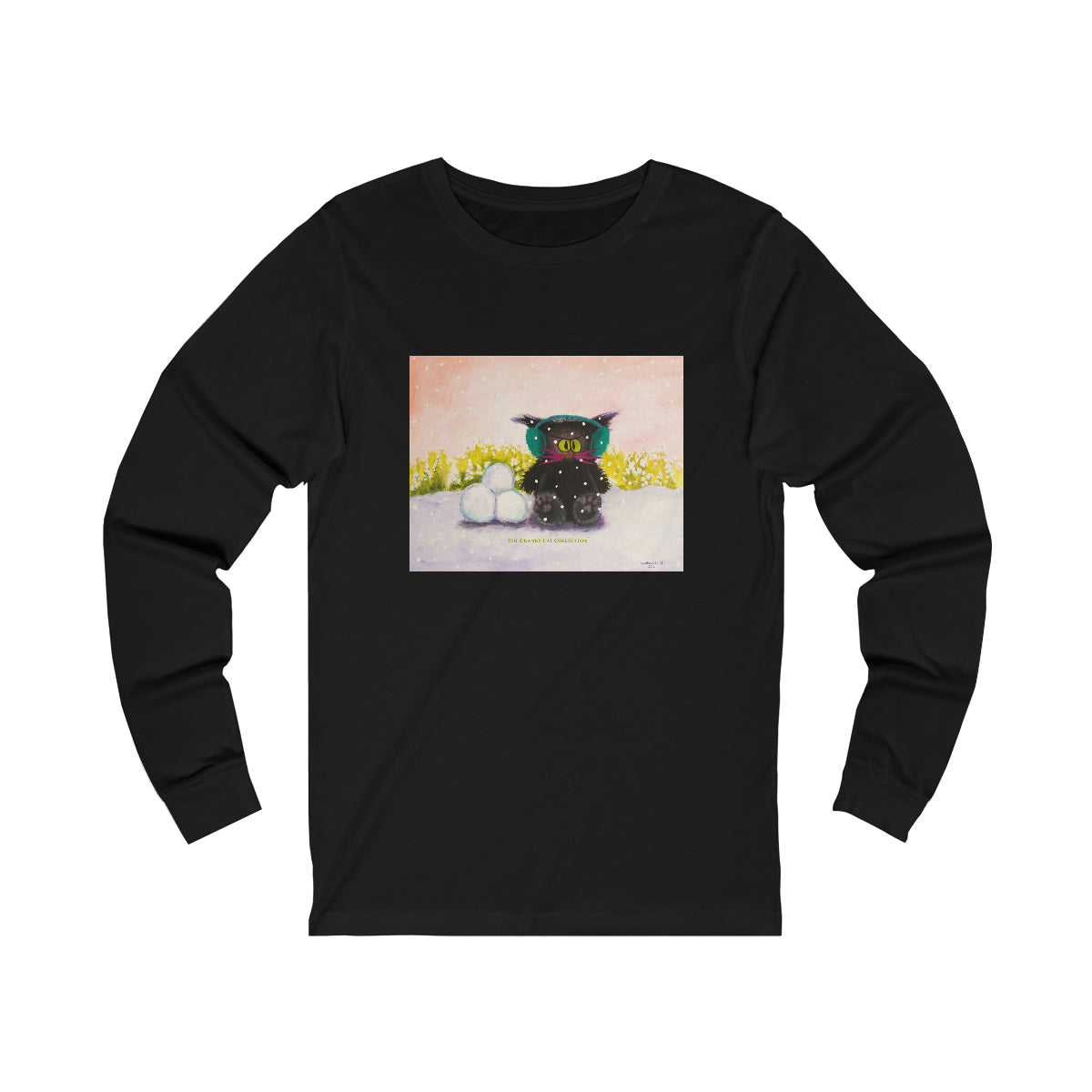 Cranky Cat Winter-Themed Long Sleeve Tee - Free Shipping!