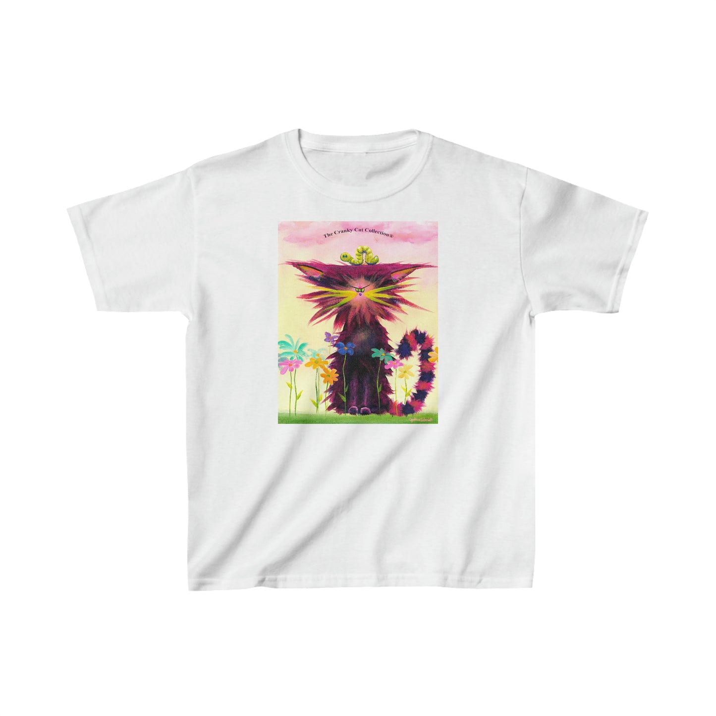 Kids' Cranky Cat with Inchworm T-Shirt! Free Shipping