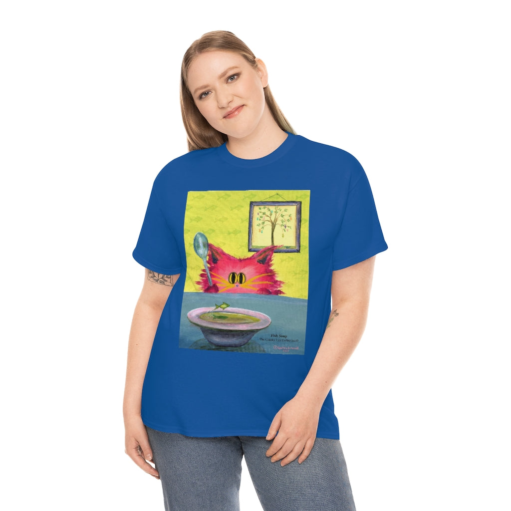 Fish Soup Kitty - Cranky Cat T-Shirt! Free Shipping