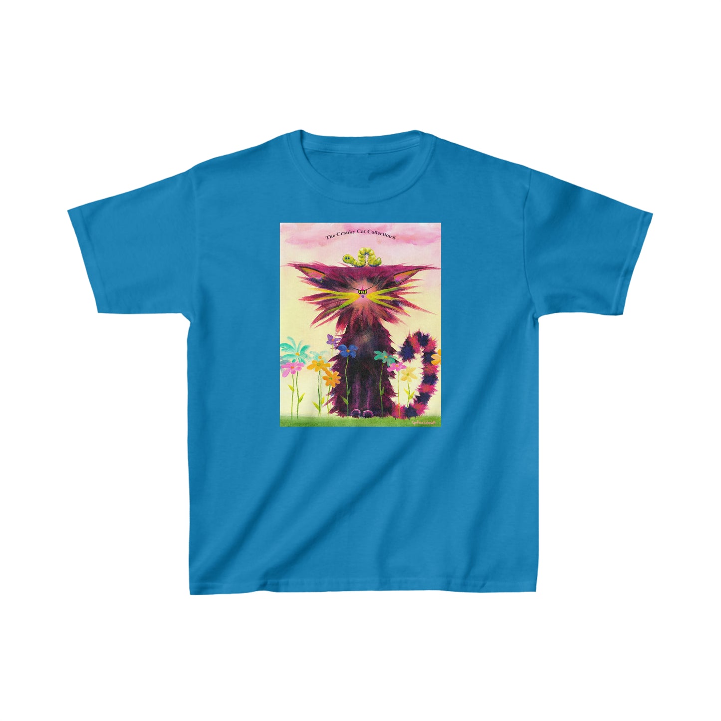 Kids' Cranky Cat with Inchworm T-Shirt! Free Shipping