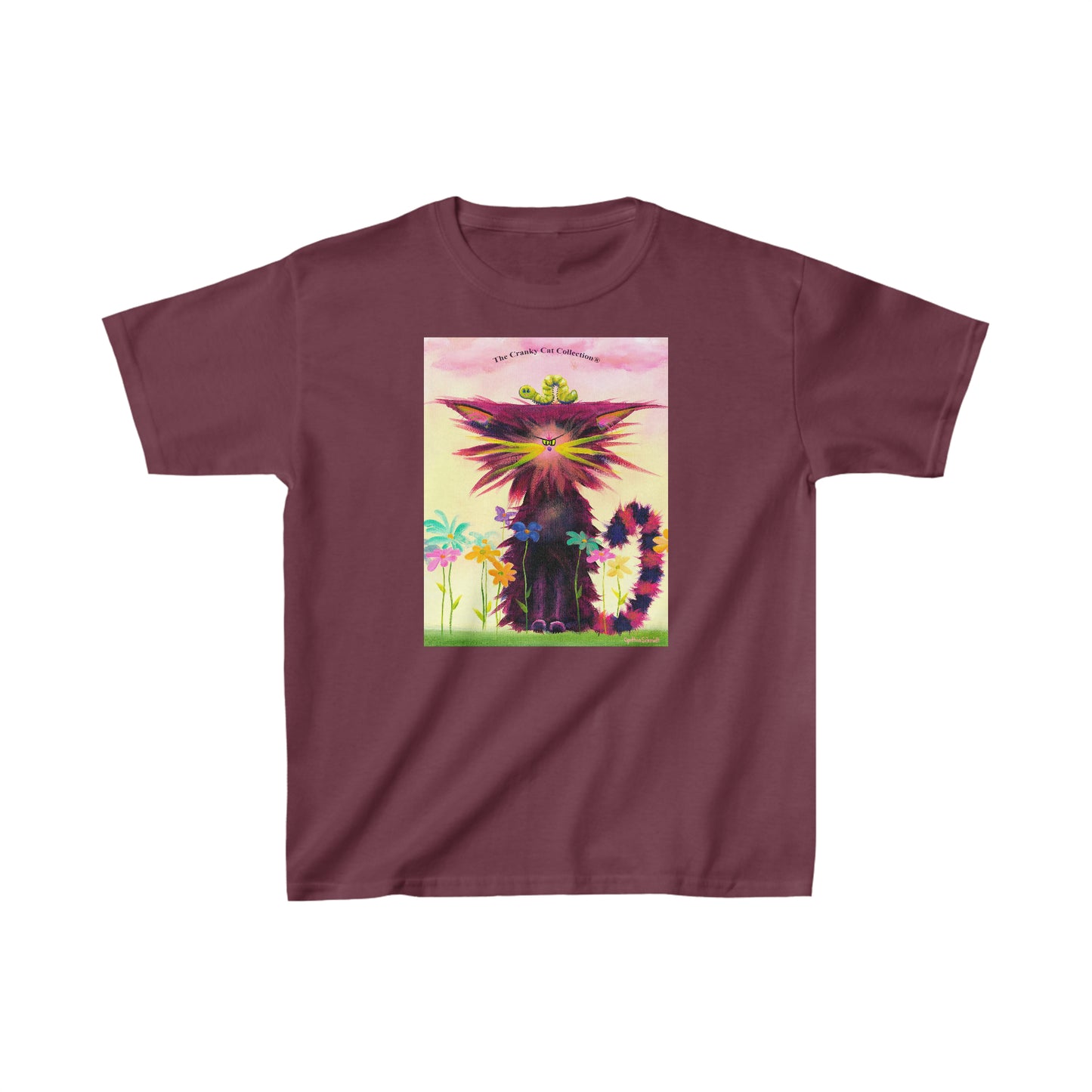 Kids' Cranky Cat with Inchworm T-Shirt! Free Shipping