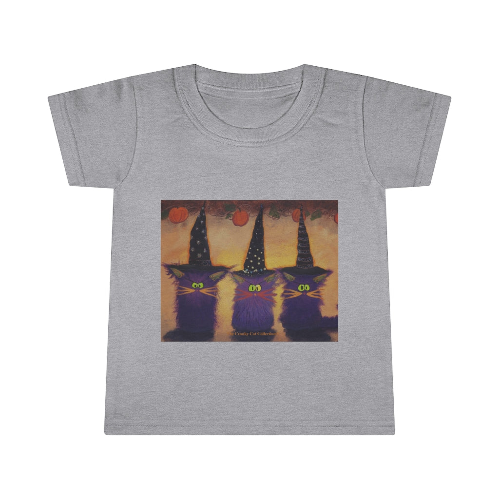 Toddlers' Halloween Witches Cranky Cat T-Shirt! Free Shipping