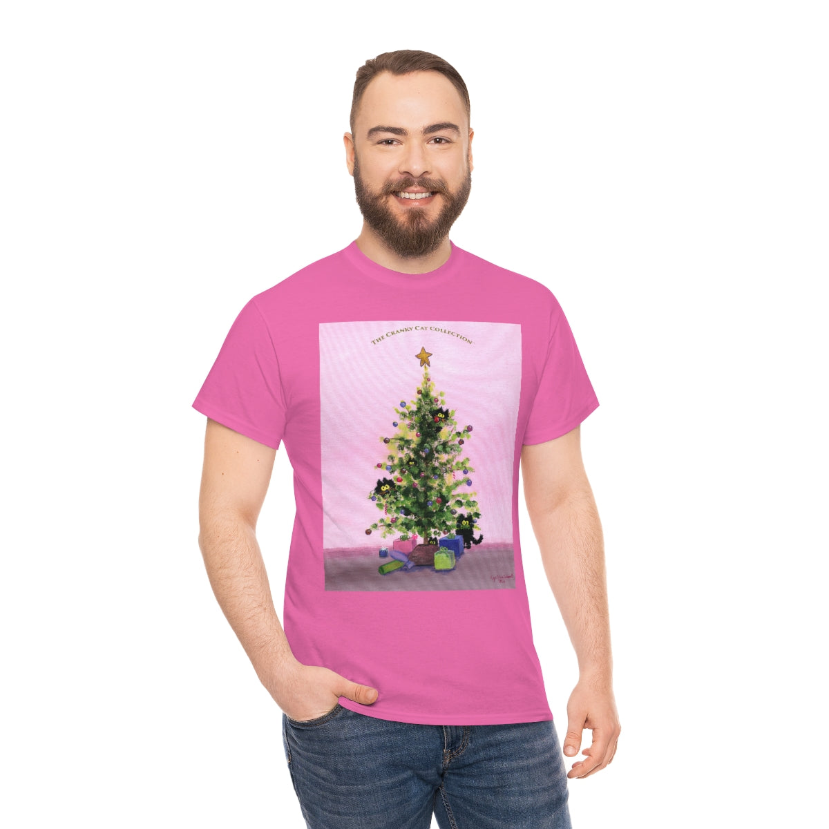 Cranky Cats In Your Christmas Tree - T-Shirt!  Free Shipping