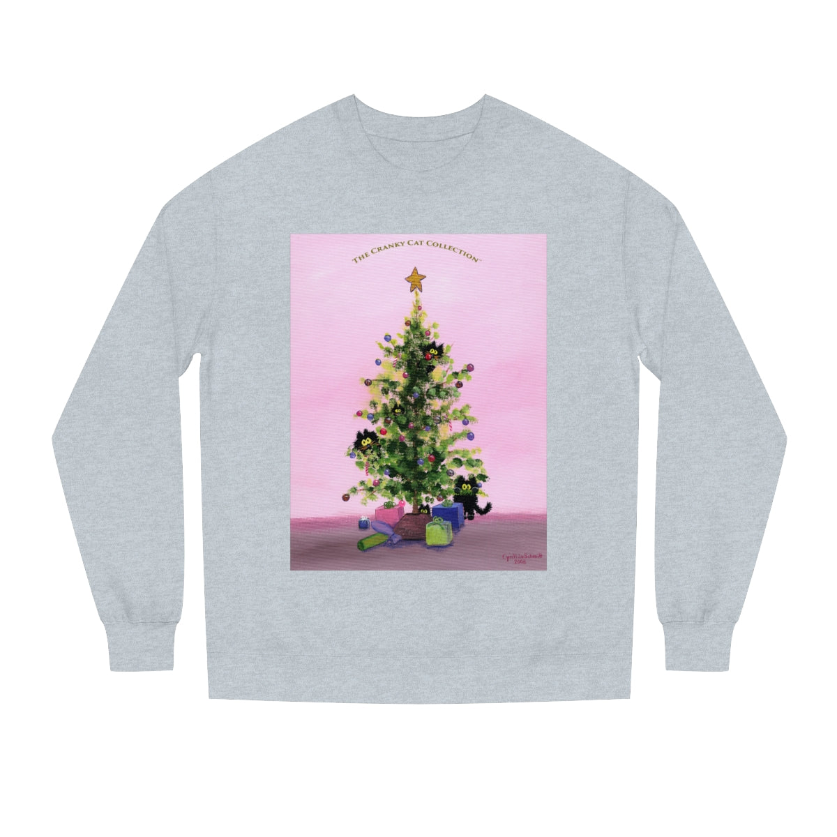 Cranky Cat Christmas Sweatshirt - Free Shipping!
