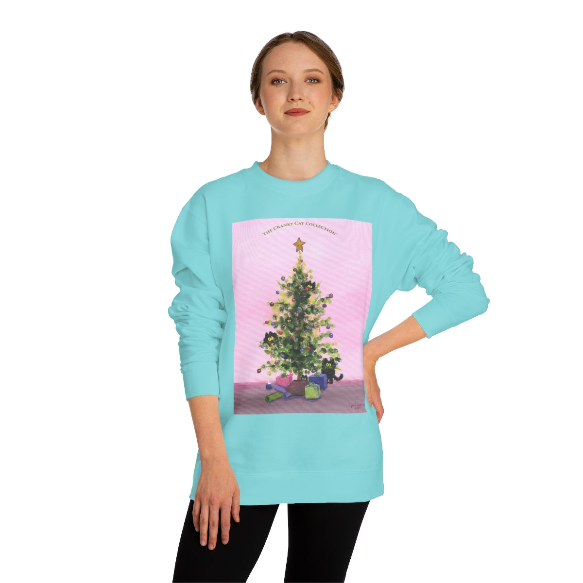 Cranky Cat Christmas Sweatshirt - Free Shipping!