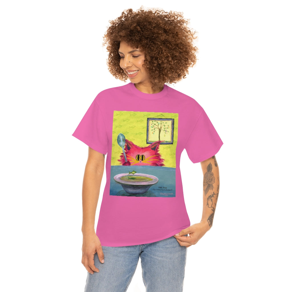 Fish Soup Kitty - Cranky Cat T-Shirt! Free Shipping
