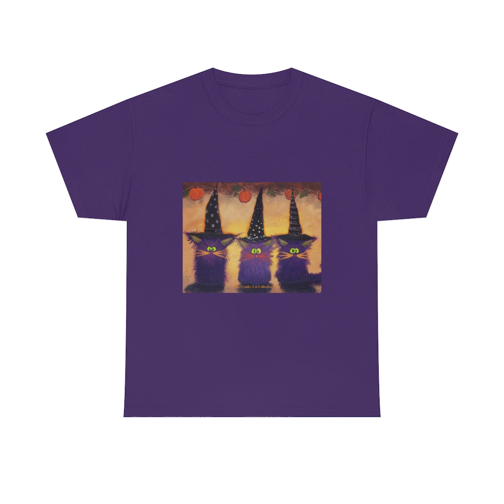 Halloween Witches - Cranky Cat T-Shirt! Free Shipping