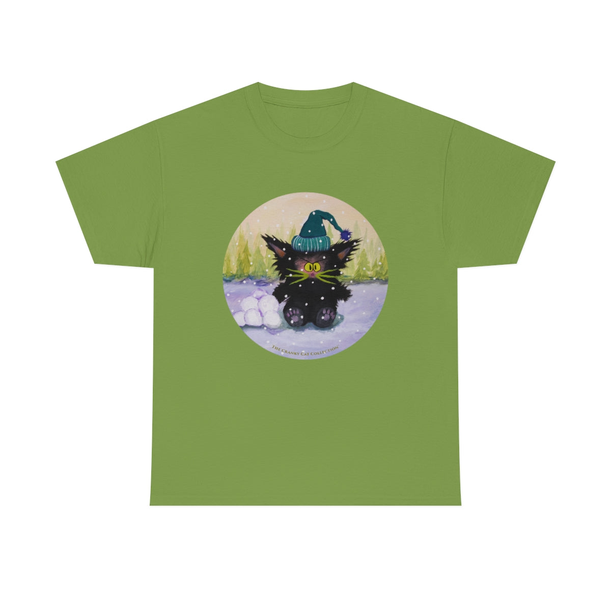 Cranky Cat WInter-Themed T-Shirt - Free Shipping!