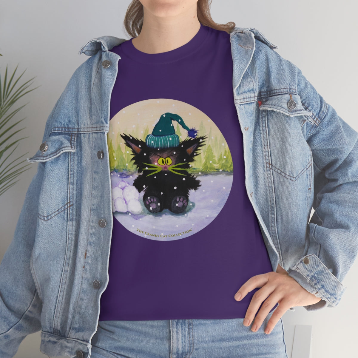Cranky Cat WInter-Themed T-Shirt - Free Shipping!