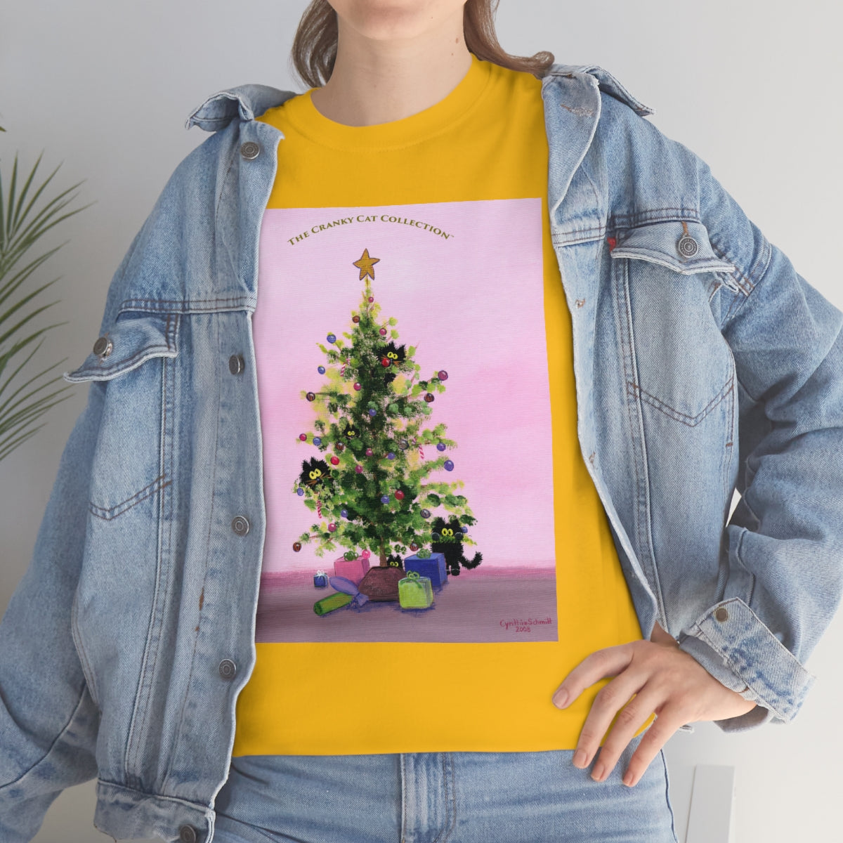 Cranky Cats In Your Christmas Tree - T-Shirt!  Free Shipping