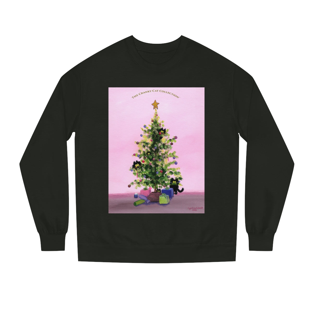 Cranky Cat Christmas Sweatshirt - Free Shipping!