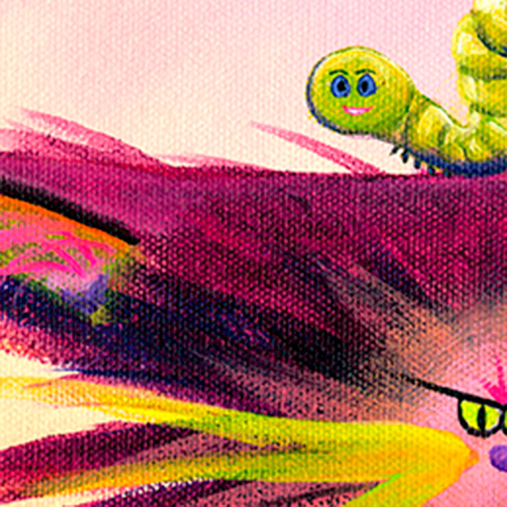 detail Cranky Cat with Inchworm - Cranky Cat Collection™ by Cindy Schmidt