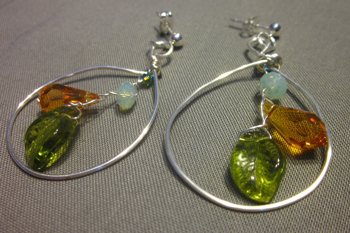 Wire Wrapped Post - Earrings