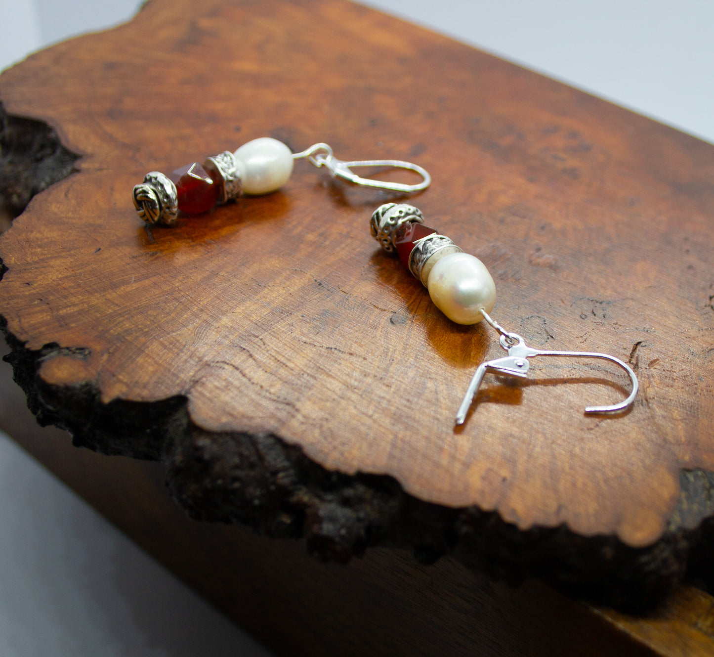Carnelian Chameleon — Earrings