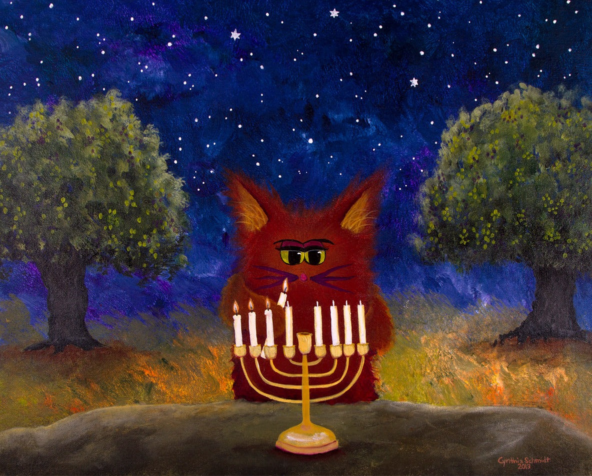 Hannukah Kitty — Cranky Cats Collection™ by Cindy Schmidt
