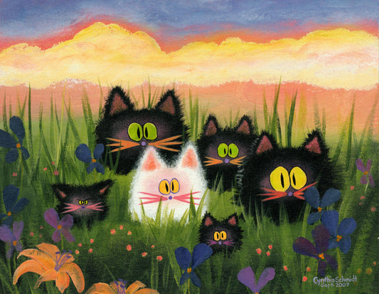 Herd of Kitties - Cranky Cat Collection by Cindy Schmidt