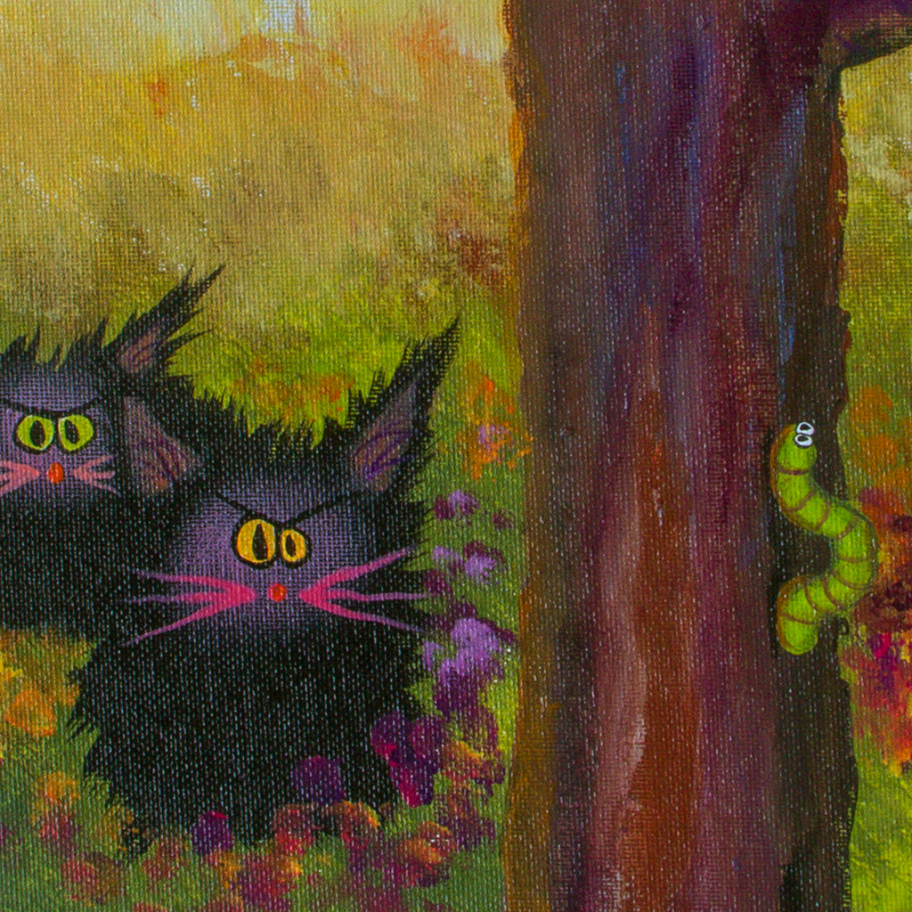 Inchworm Problems — Cranky Cat Collection™ by Cindy Schmidt
