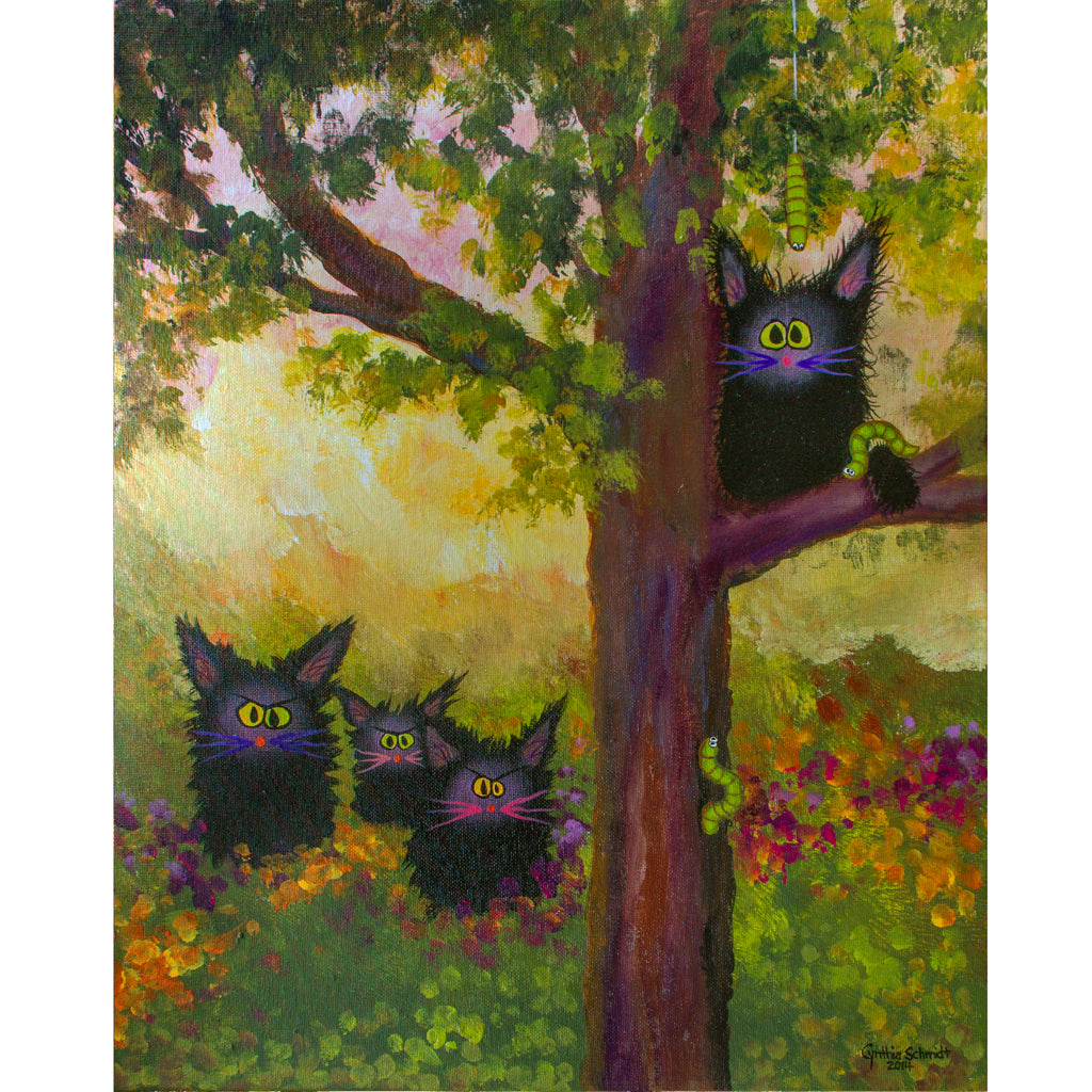 Inchworm Problems — Cranky Cat Collection™ by Cindy Schmidt