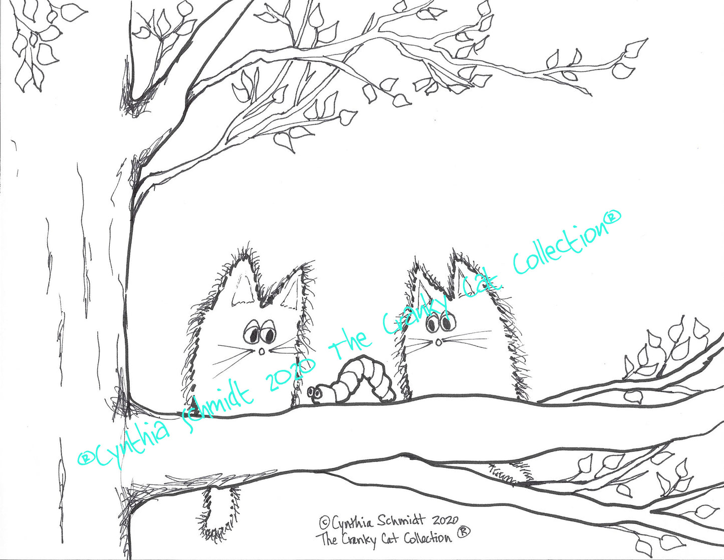 Just The Cats, Please. 10 Cranky Cats Coloring Sheets
