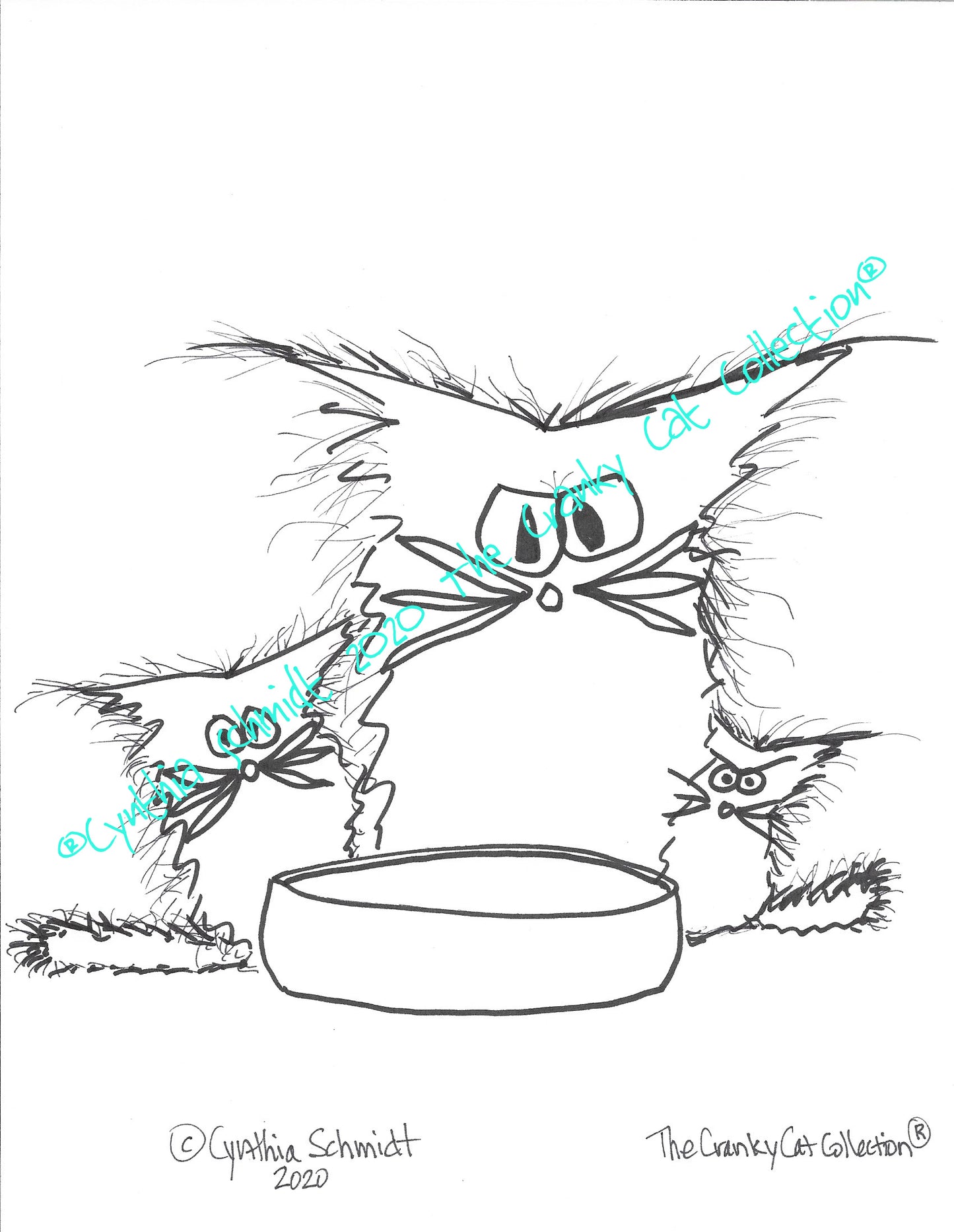 Just The Cats, Please. 10 Cranky Cats Coloring Sheets