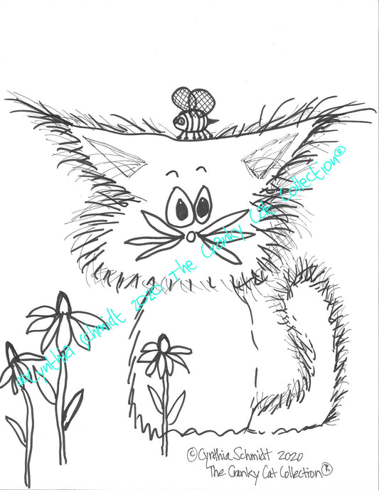 Just The Cats, Please. 10 Cranky Cats Coloring Sheets