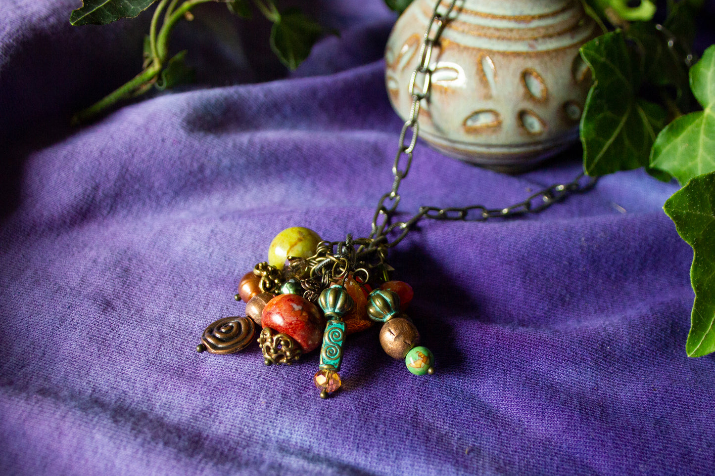 Everything Necklace - Natural Opal, Turquoise, Amber, ETC