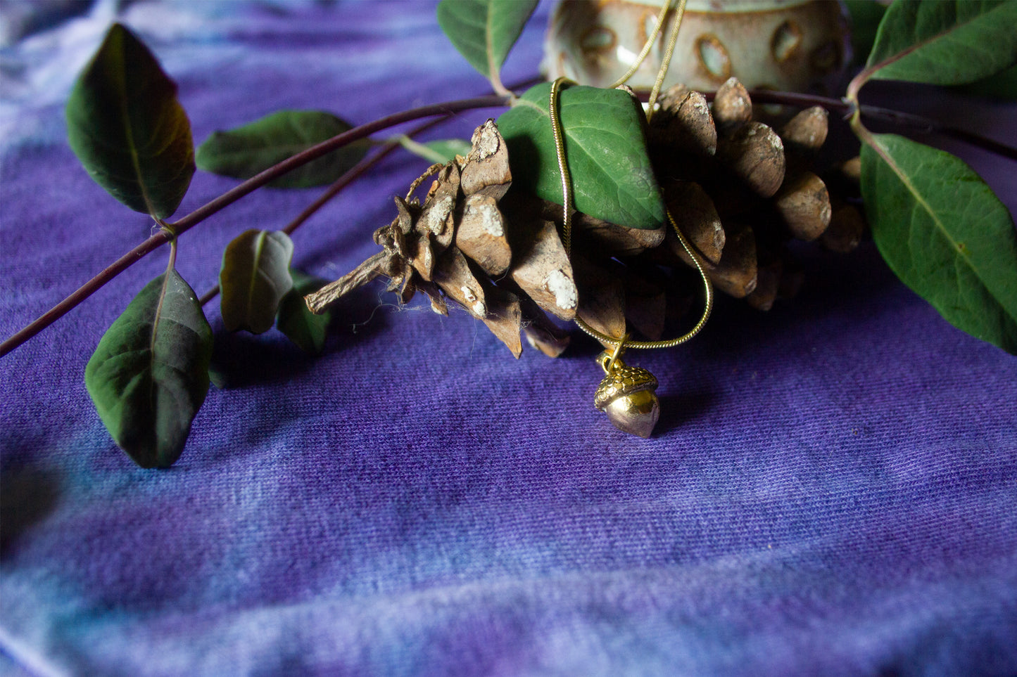 Delicate Gold Acorn Necklace