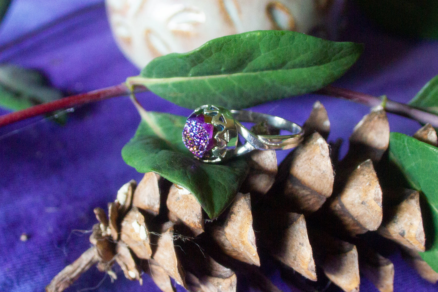 Purple Druzy Ring - Sparkles!