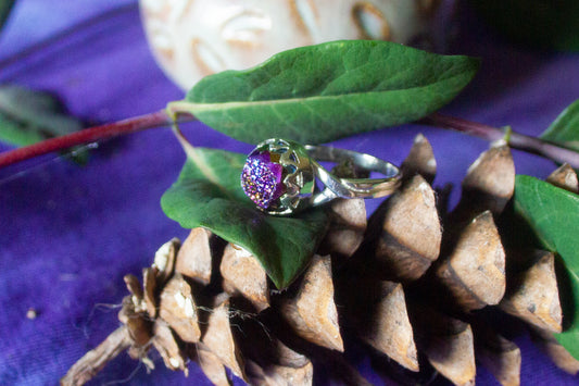 Purple Druzy Ring - Sparkles!