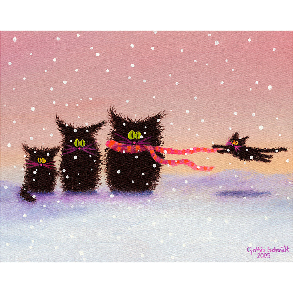 Snow Cats in the Wind - Cranky Cat Collection™ by Cindy Schmidt