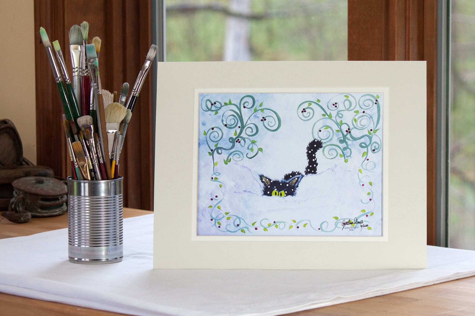 Snowbound Cat - Cranky Cat Collection™ by Cindy Schmidt