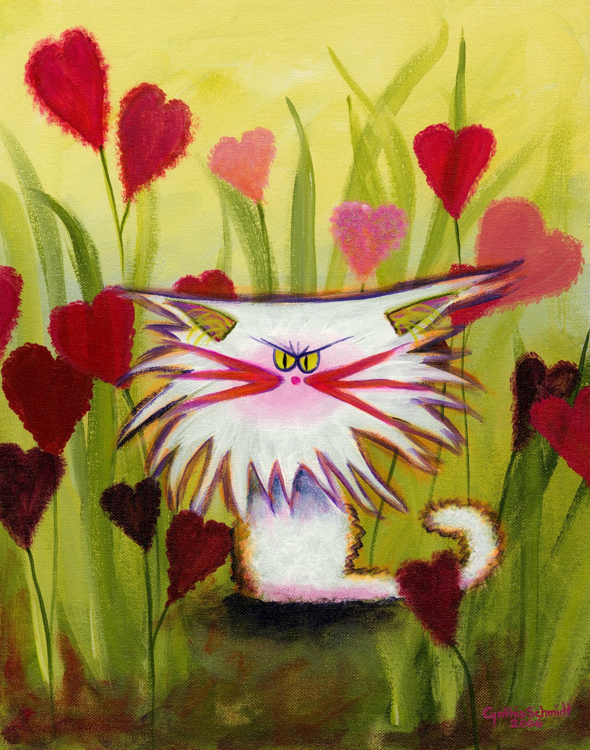 Valentine Kitty — Note Card