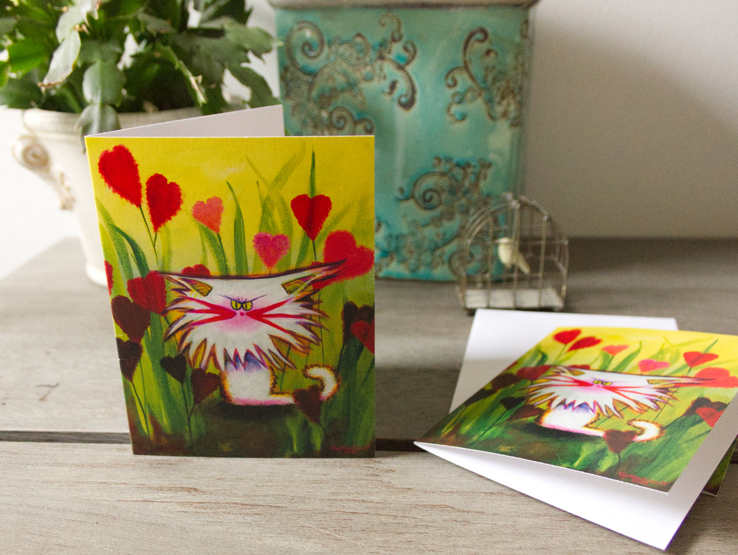 Valentine Kitty — Note Card