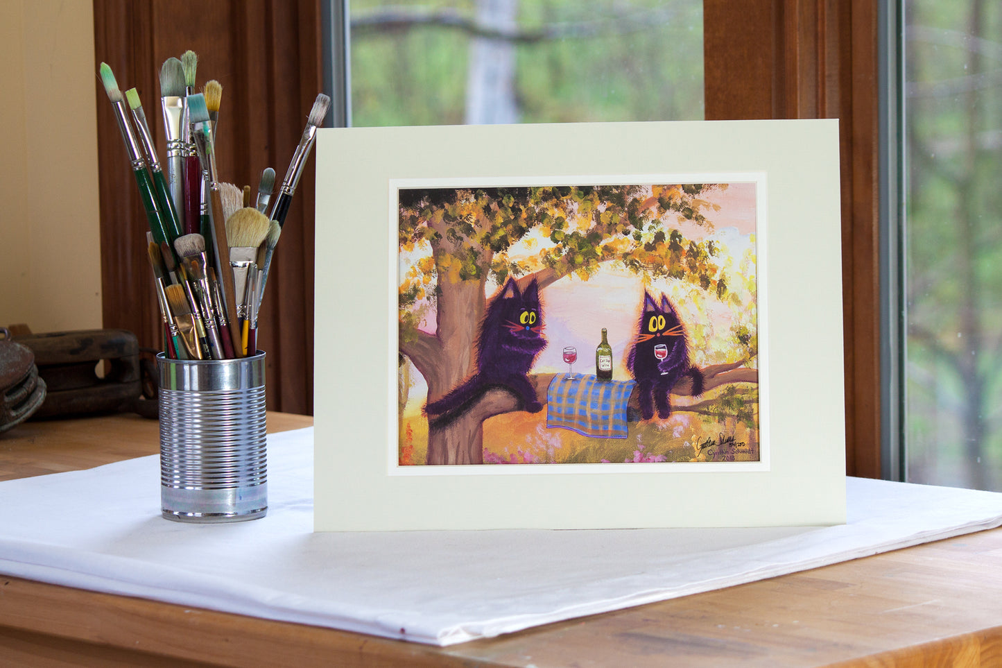 Kitty Wine Fest - Cranky Cat Collection™ by Cindy Schmidt
