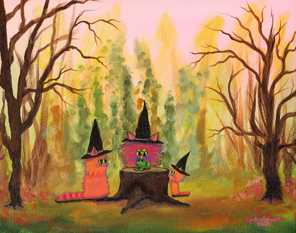 Witch Kitties - Cranky Cat Collection™ by Cindy Schmidt