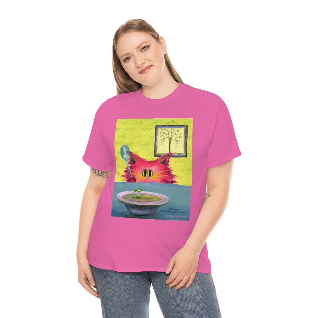 Fish Soup Kitty - Cranky Cat T-Shirt! Free Shipping