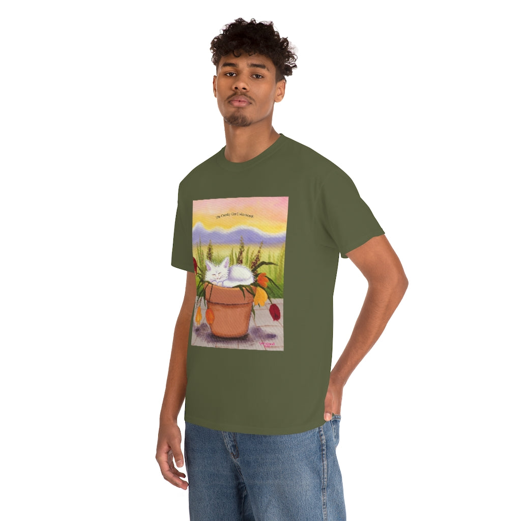 Flowerpot Kitty Cranky Cat T-Shirt! Free Shipping