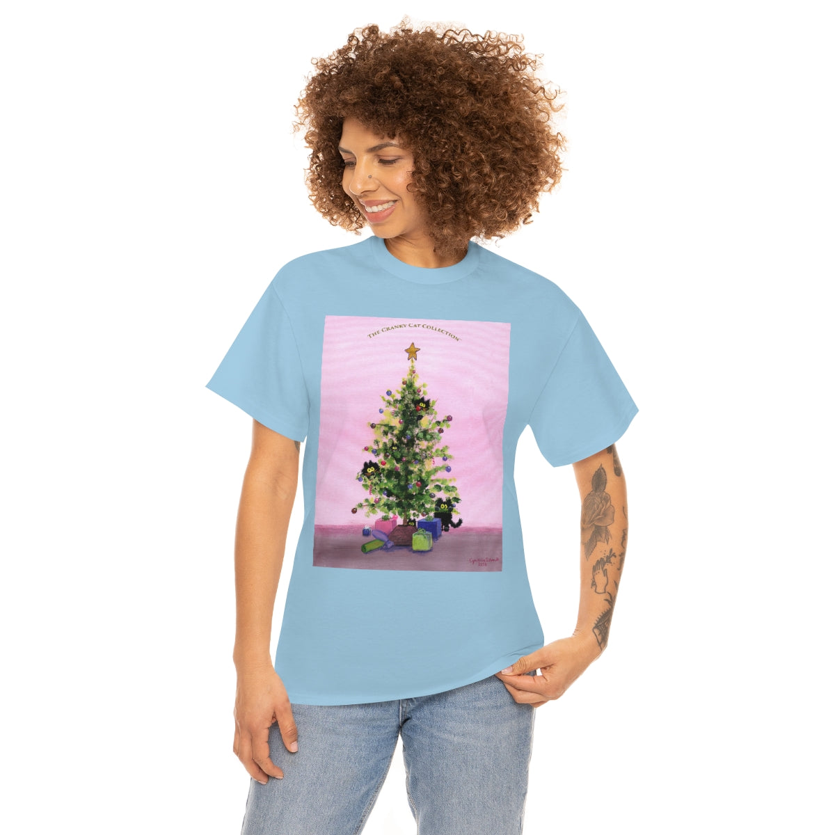 Cranky Cats In Your Christmas Tree - T-Shirt!  Free Shipping