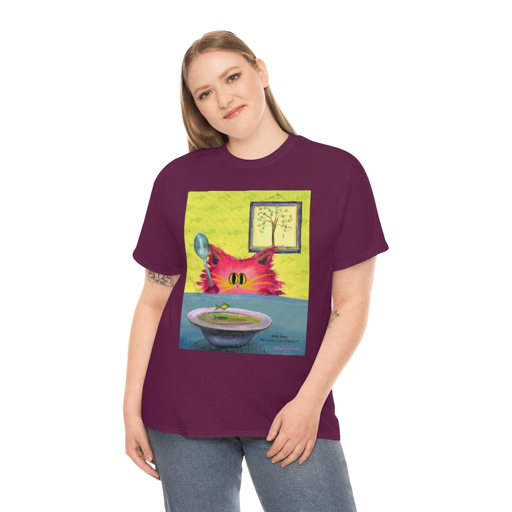 Fish Soup Kitty - Cranky Cat T-Shirt! Free Shipping