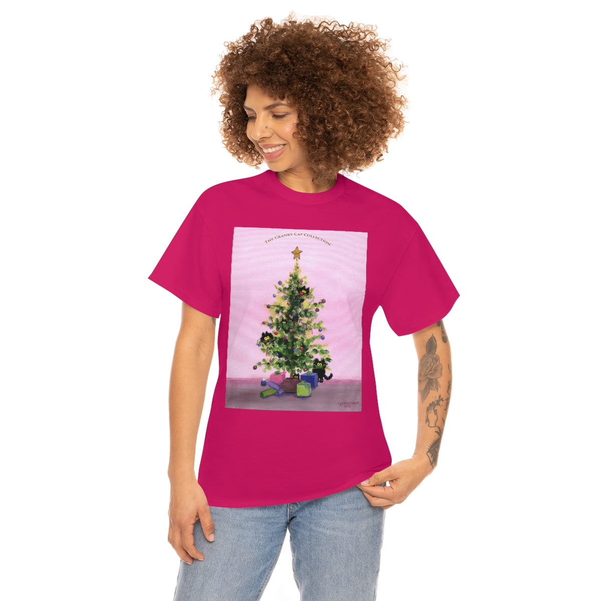 Cranky Cats In Your Christmas Tree - T-Shirt! Free Shipping