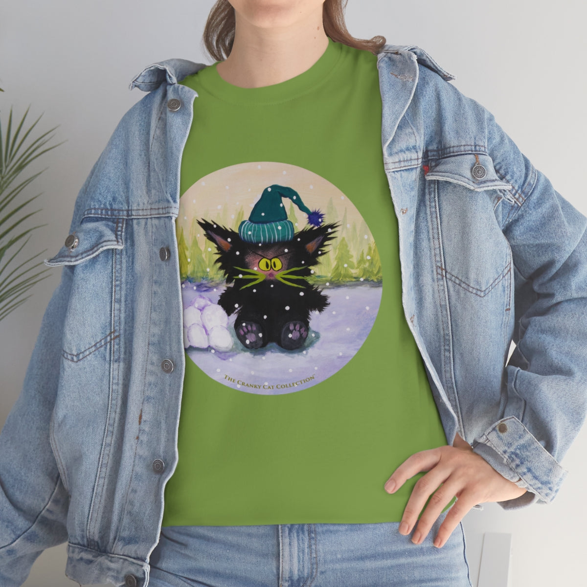 Cranky Cat WInter-Themed T-Shirt - Free Shipping!
