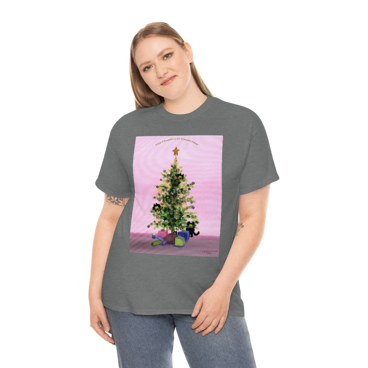 Cranky Cats In Your Christmas Tree - T-Shirt! Free Shipping