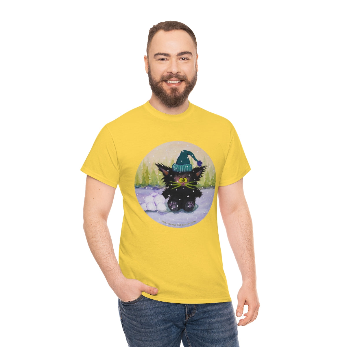 Cranky Cat WInter-Themed T-Shirt -  Free Shipping!