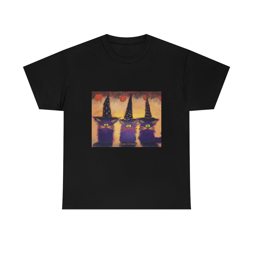 Halloween Witches - Cranky Cat T-Shirt! Free Shipping