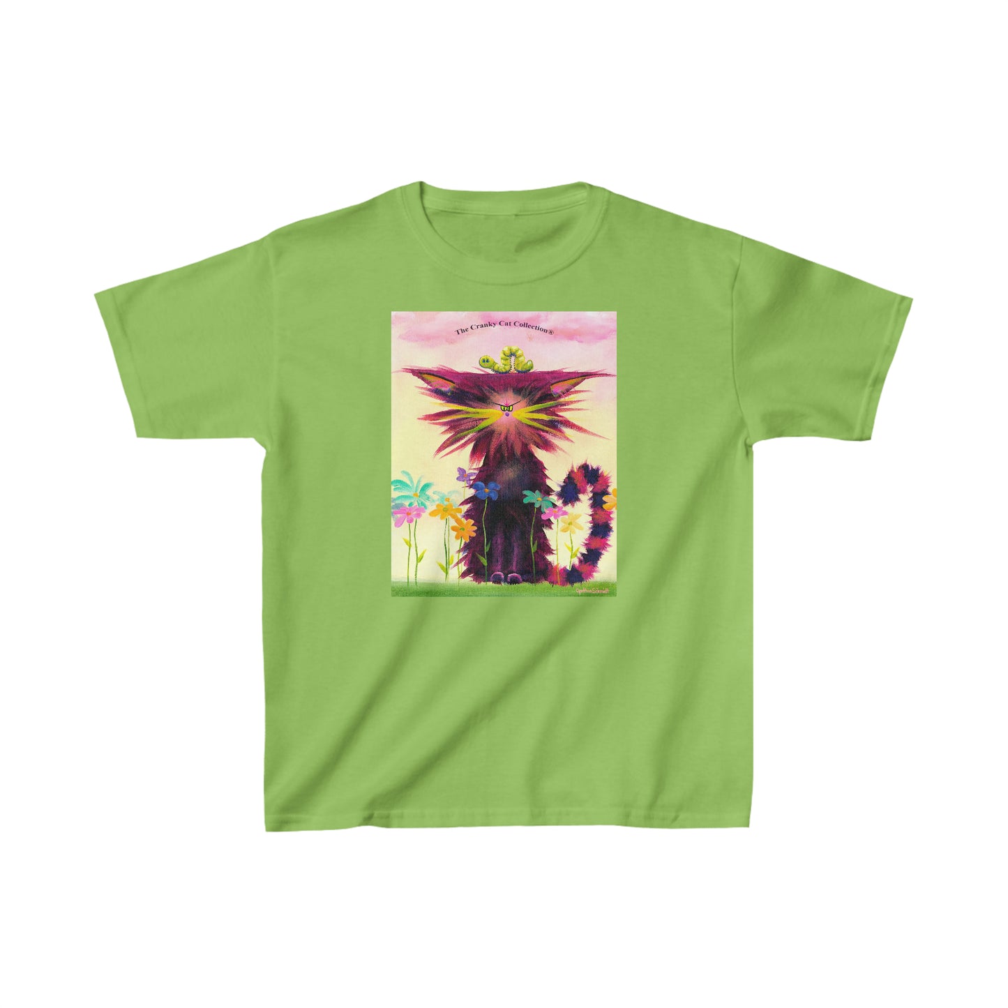 Kids' Cranky Cat with Inchworm T-Shirt! Free Shipping