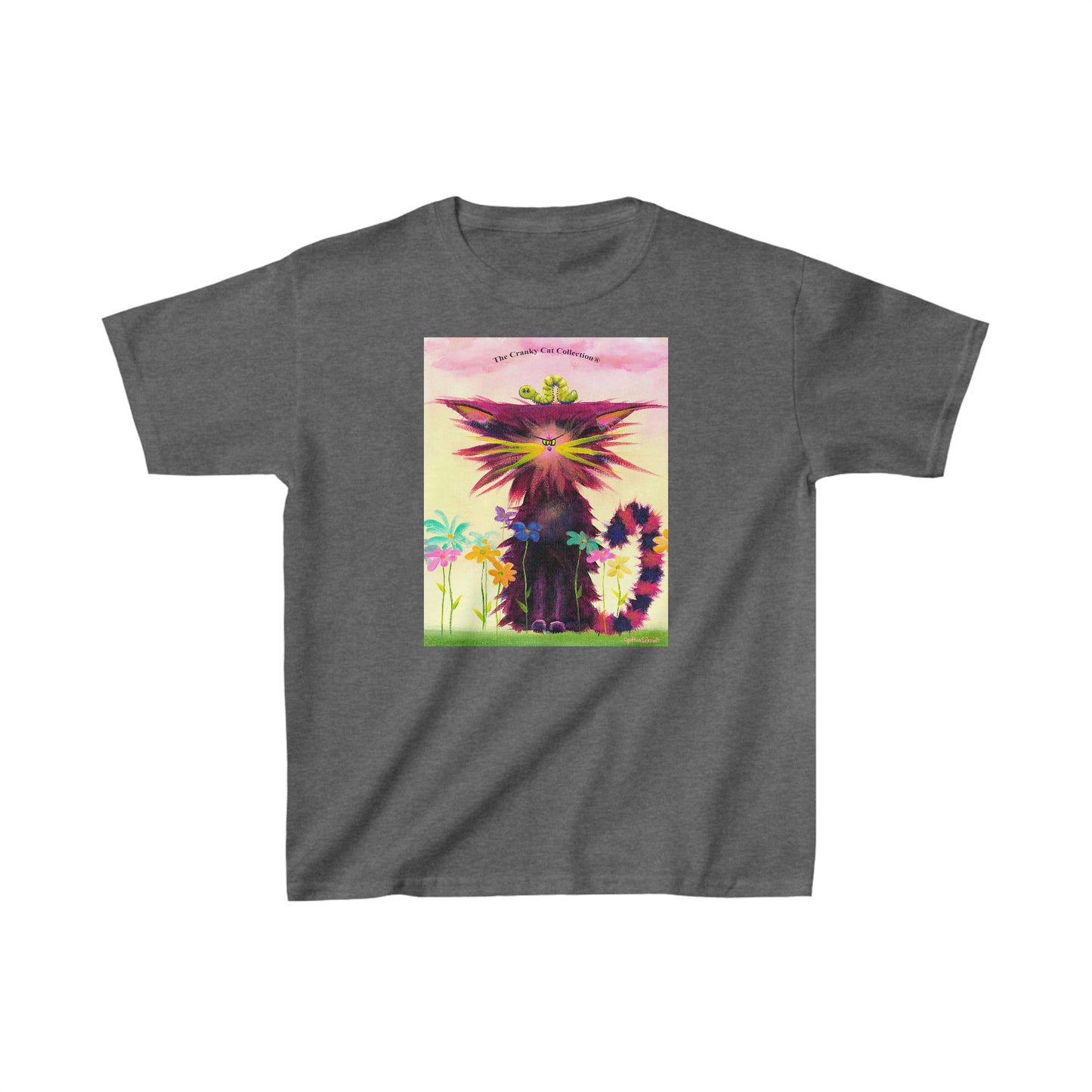 Kids' Cranky Cat with Inchworm T-Shirt! Free Shipping