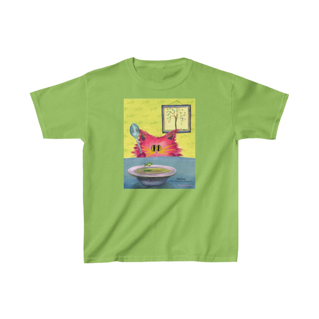 Kids' Sized - Fish Soup Cranky Cat T-Shirt! Free Shipping