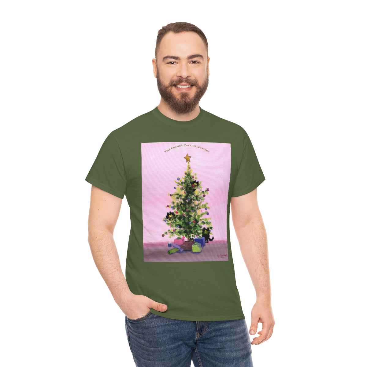 Cranky Cats In Your Christmas Tree - T-Shirt!  Free Shipping