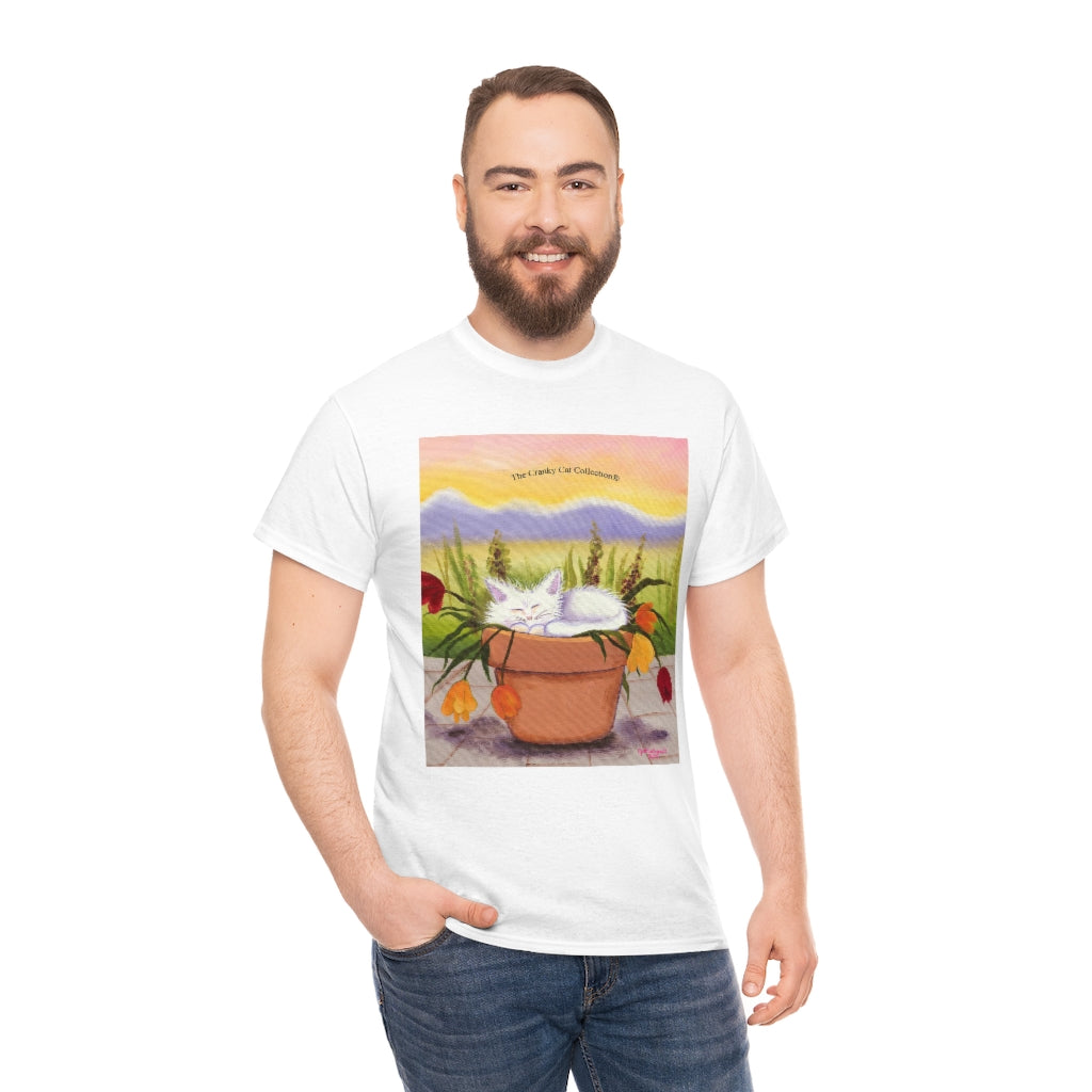 Flowerpot Kitty Cranky Cat T-Shirt! Free Shipping